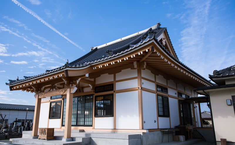 蓮華寺の本堂と客殿の施工